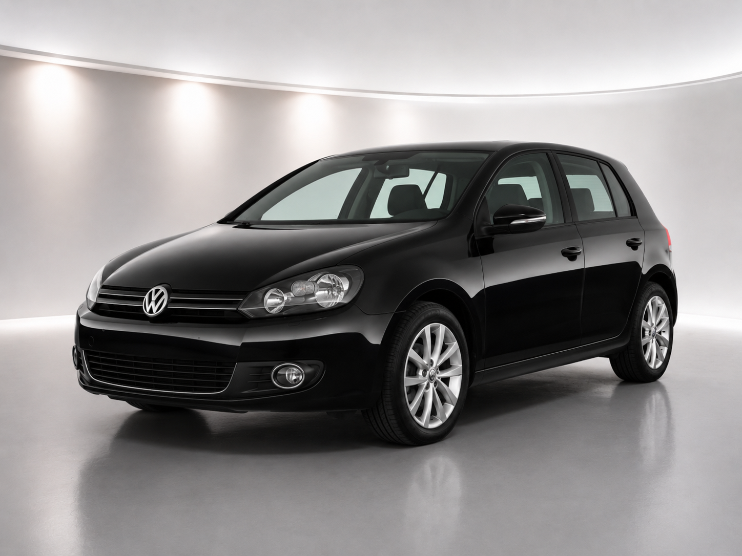 Black Volkswagen Golf 6 2010 economy hatchback